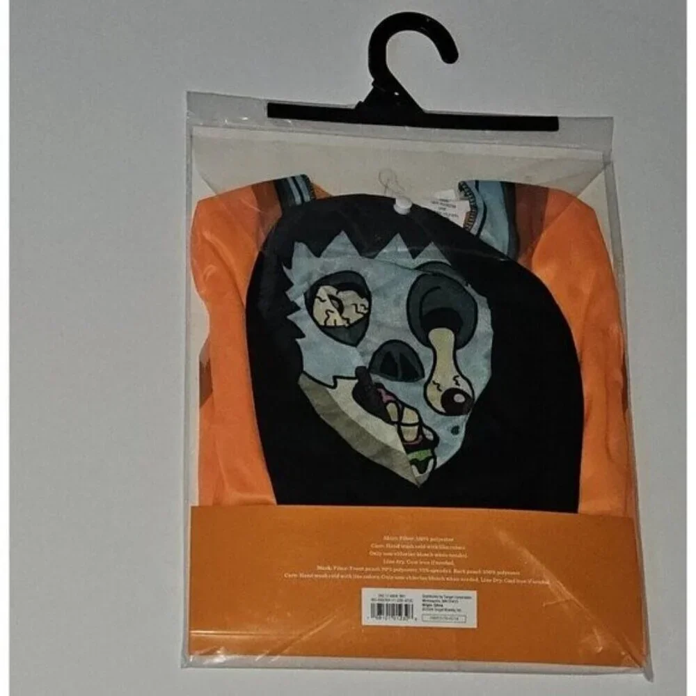 NEW Zombie Halloween Costume Child OSFM (Approx Small) Glows Under Blacklight